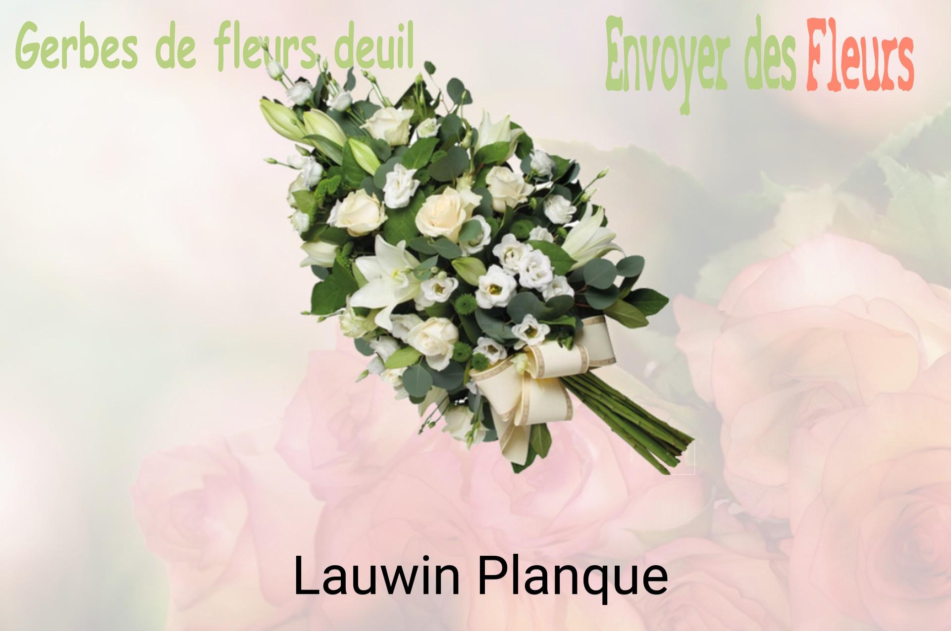 Gerbe de fleurs de deuil livrée à Lauwin-Planque